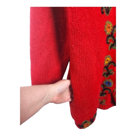 Vintage Cervelle Longline Embellished Shawl Neck Knit Button Front Cardigan - Picture 9 of 11